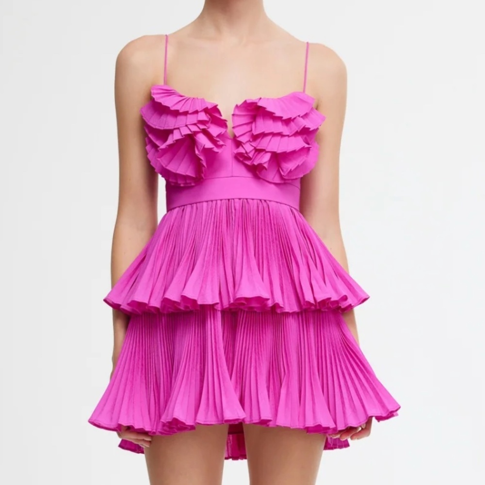 Acler 'Griffith' Mini Dress in Fuchsia (NWT)